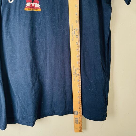 Le 31 Par Simons Navy Blue Short Sleeve Christmas Tree Shirt Men’s Size XL - Picture 4 of 6